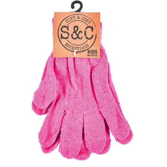 Kids Basic Gloves, Light Pink