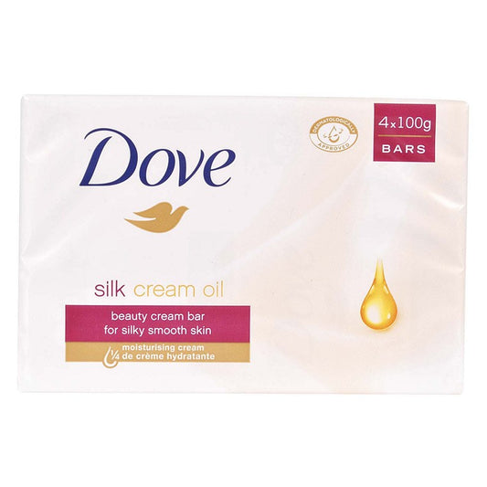 Dove Soap, Silk Cream, 4pk