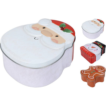 Christmas Storage Tin, Asstd