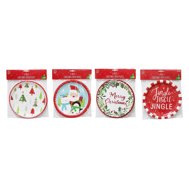 Christmas Paper Plates,6pk