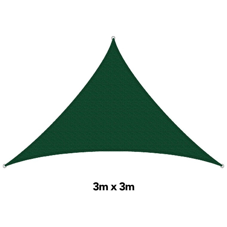 H&G Shade Sail Triangle Forest Green, 3x3m