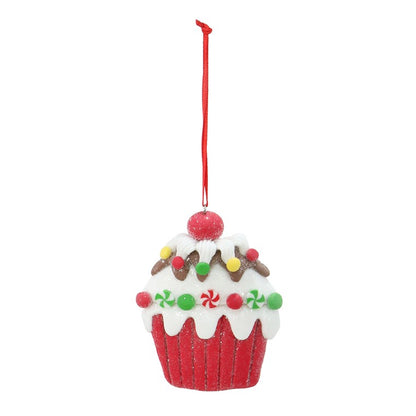 Hanging Cupcake Decoration, Asstd, 9cm