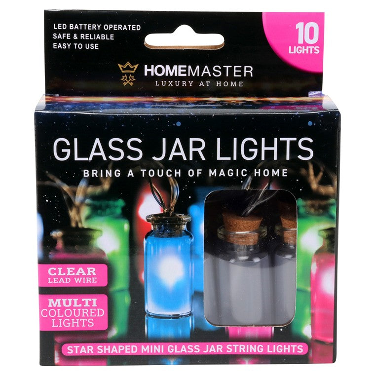 Mini Glass Jar Lights, Multi Colour, 1.6m