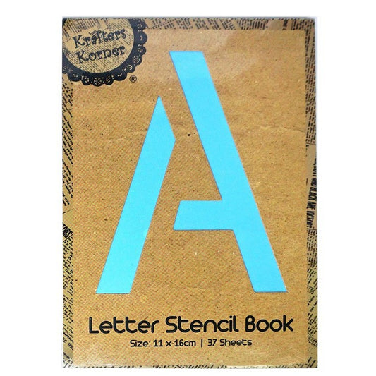 Letter Stencil Book, 2 Asstd Colours