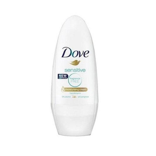 Dove Deodorant Roll On, Sensitive Moisturising Cream, 50ml