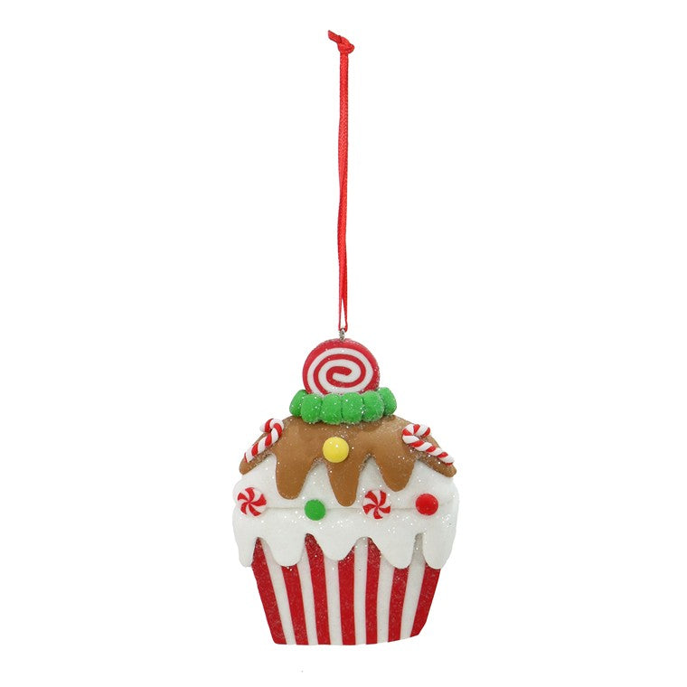 Hanging Cupcake Decoration, Asstd, 9cm