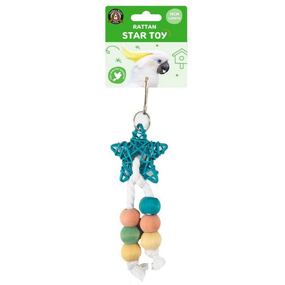 Bird Toy, Rattan Star, Asstd