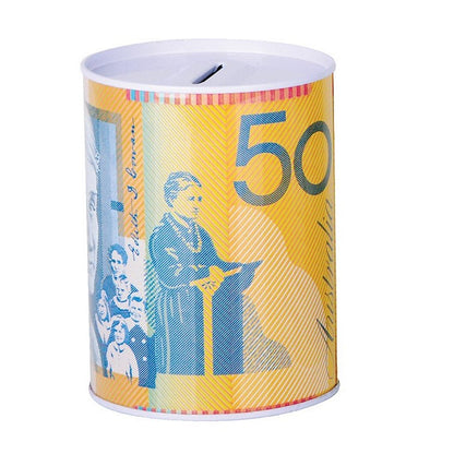 Aust Notes Money Tin, Medium.