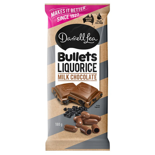 Darrell Lea Liquorice Milk Chocolate Block, 180gm