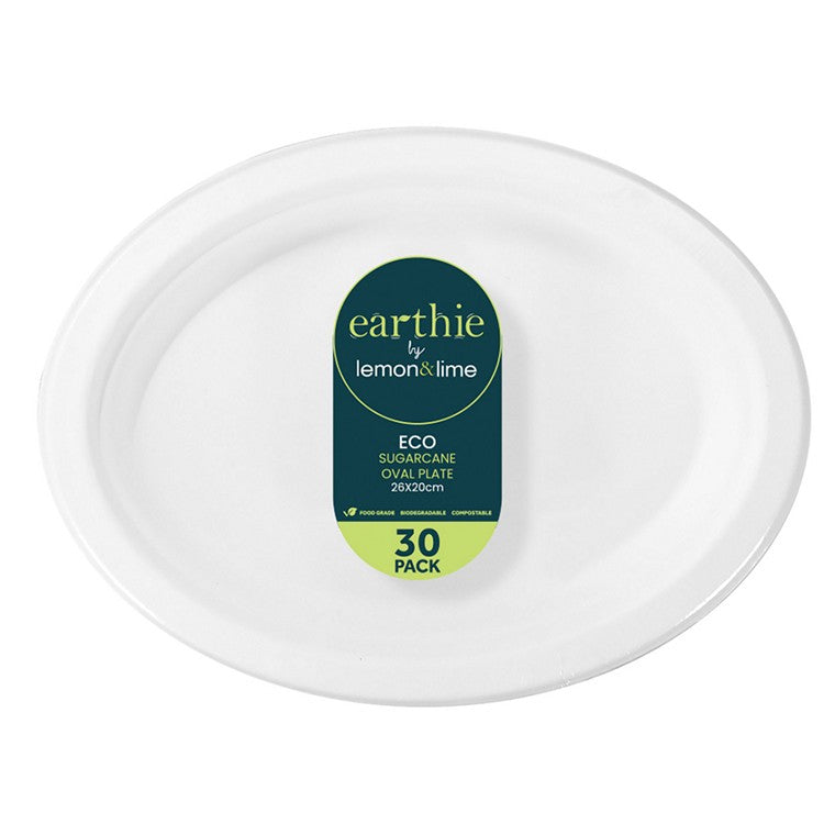 L&L Eco Oval Plate 26x20cm, 30pk