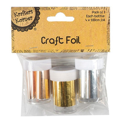 Craft Foil In A Bottle, 3pk, 2 Asstd Colours