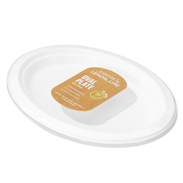 L&L Eco Oval Plate 26x20cm, 12pk