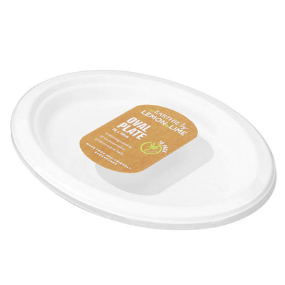 L&L Eco Oval Plate 26x20cm, 12pk