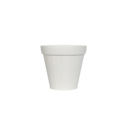 White Wicker Pot, 19cm