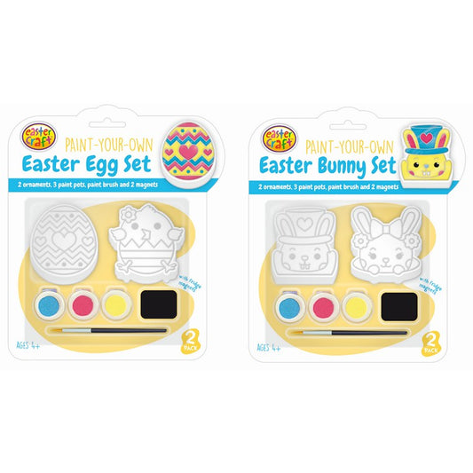 Paint Your Own Ornaments Set, 2 Asstd, Egg or Bunny