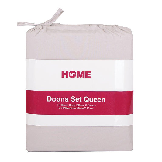 My Home Microfibre Doona Set, Queen, Grey