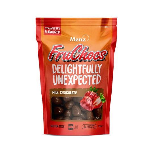 Menz Fruchocs Choc Strawberry, 135gm