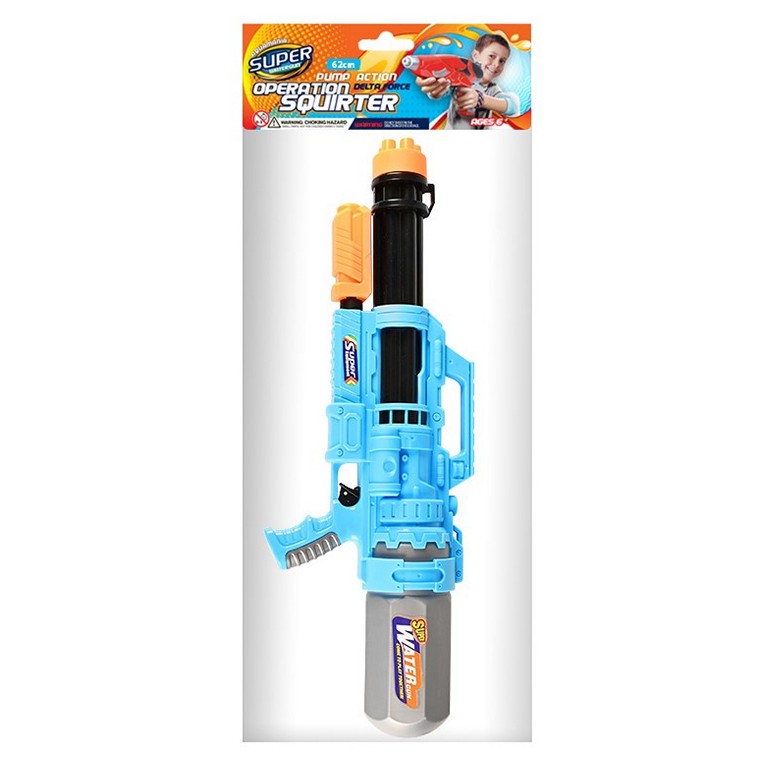 Pump Action Super Water Gun, 62cm, Asstd