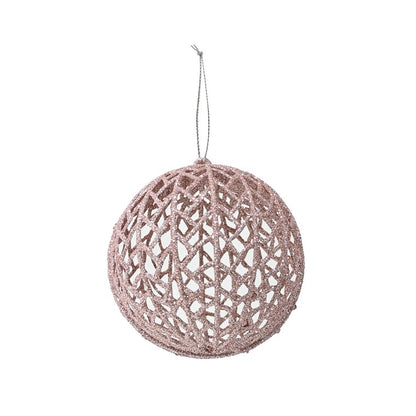 Glitter Mesh Bauble, 10cm, Asstd