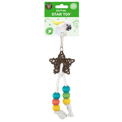 Bird Toy, Rattan Star, Asstd