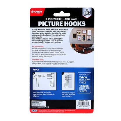 Picture Hooks, Asstd, 14pc