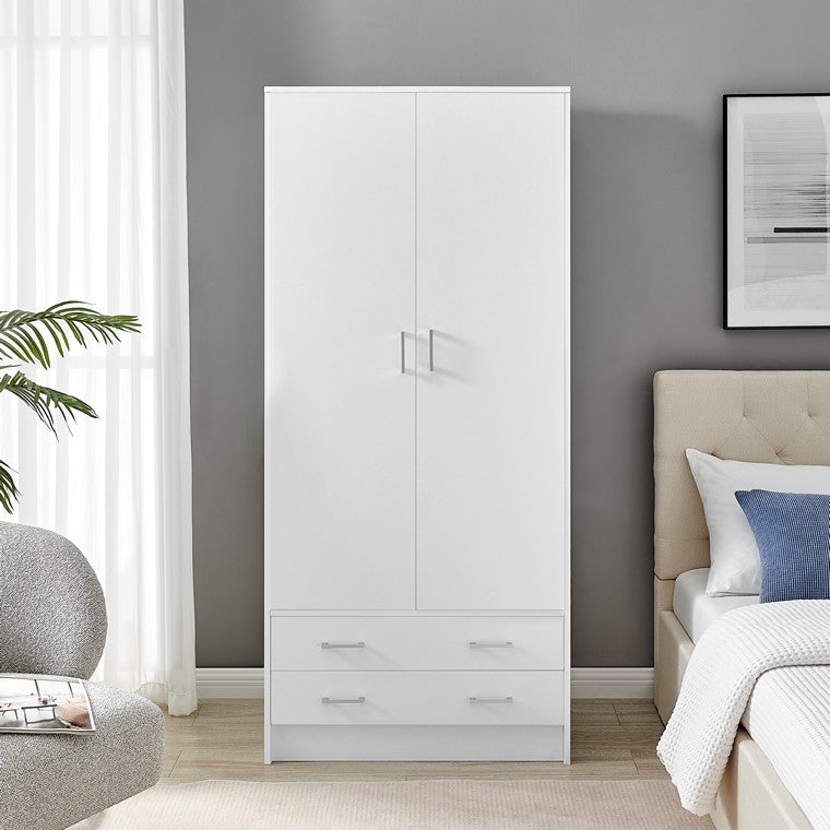 Wardrobe 2 Door, White