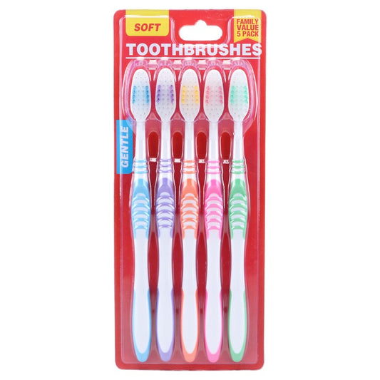 Soft Toothbrushes, 5pk