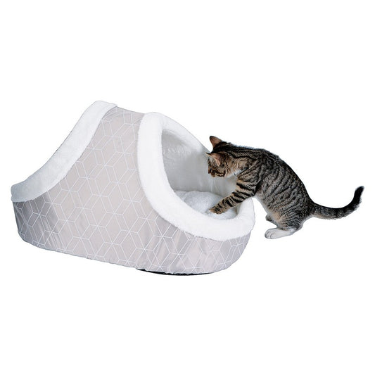 Cindy Plush Basket Pet Bed, 3 Asstd Colours