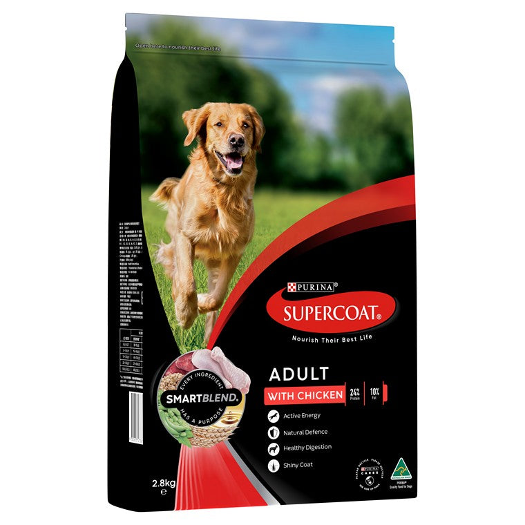 Supercoat Adult Dog Food w/ Chicken, 2.8kg