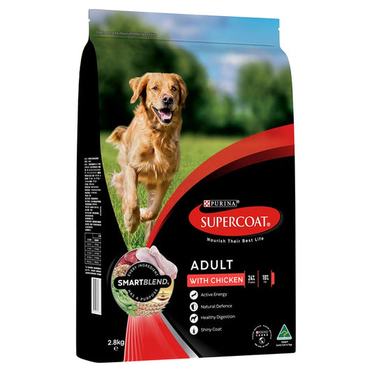 Supercoat Adult Dog Food w/ Chicken, 2.8kg