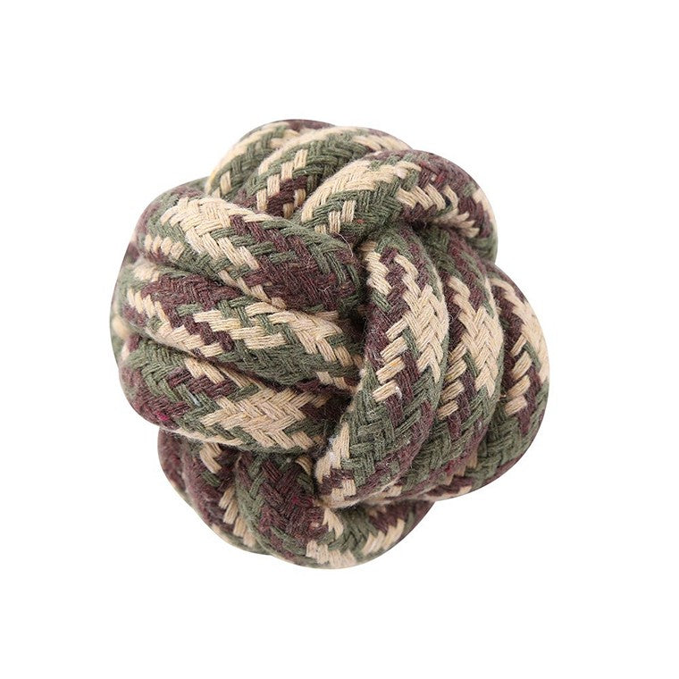 Military Knotted Rope Ball Toy, Asstd