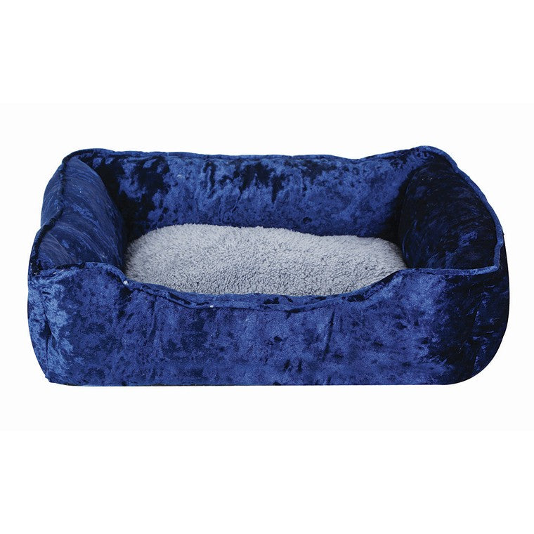 Velvet Rectangle Pet Bed, Asstd