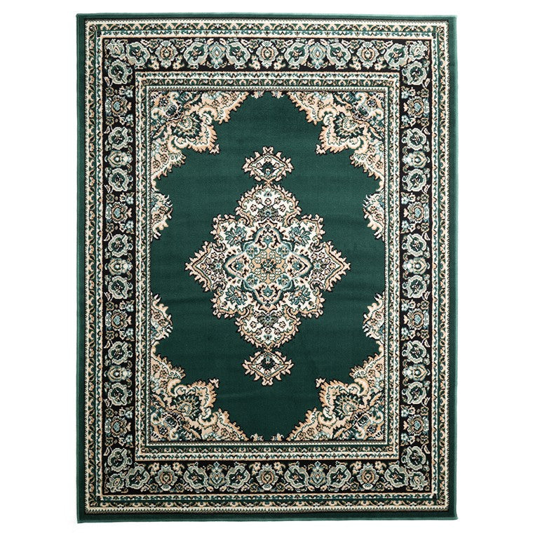 Premier Palmer Rug, Dark Green Traditional, 160 x 215cm