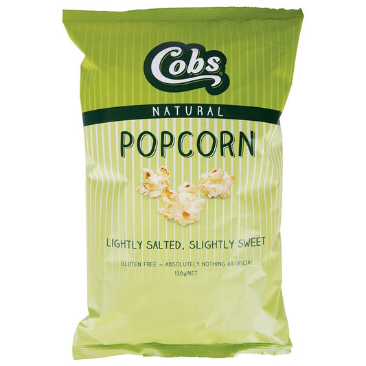 Cobs Natural Popcorn Lightly Salted Slightly Sweet, 120gm