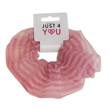 Hair Scrunchie, Jumbo Organza, 4 Asstd Colours