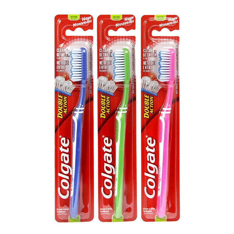 Colgate Double Action Medium Toothbrush,  Asstd