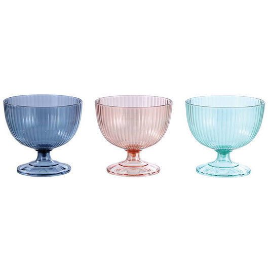 Palm Deco Dessert Cup, 390ml, 3 Asstd Colours