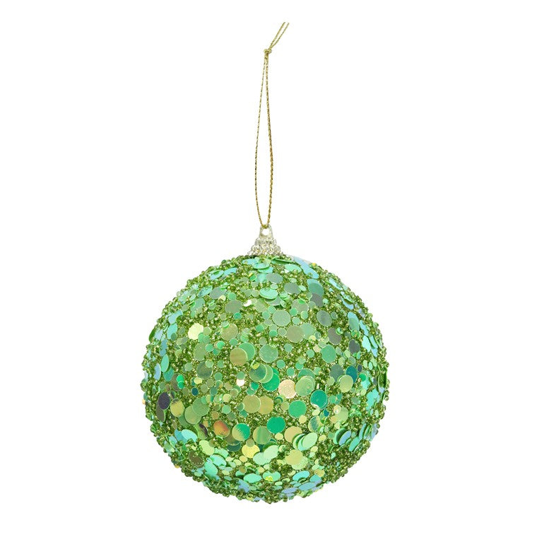 Sequin Confetti Bauble, 10cm, Asstd