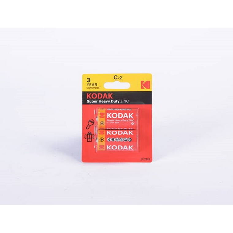 Kodak Battery, C Size, 2pk, Extra Heavy Duty