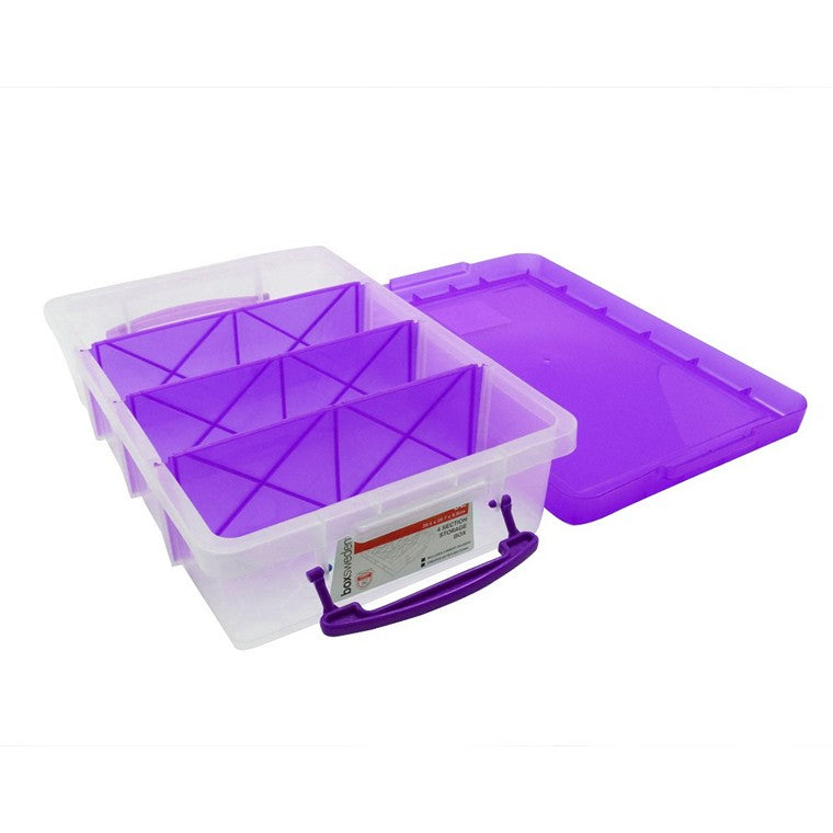 Storage Container, 6L, 4 Sections, 3 Asstd Colours