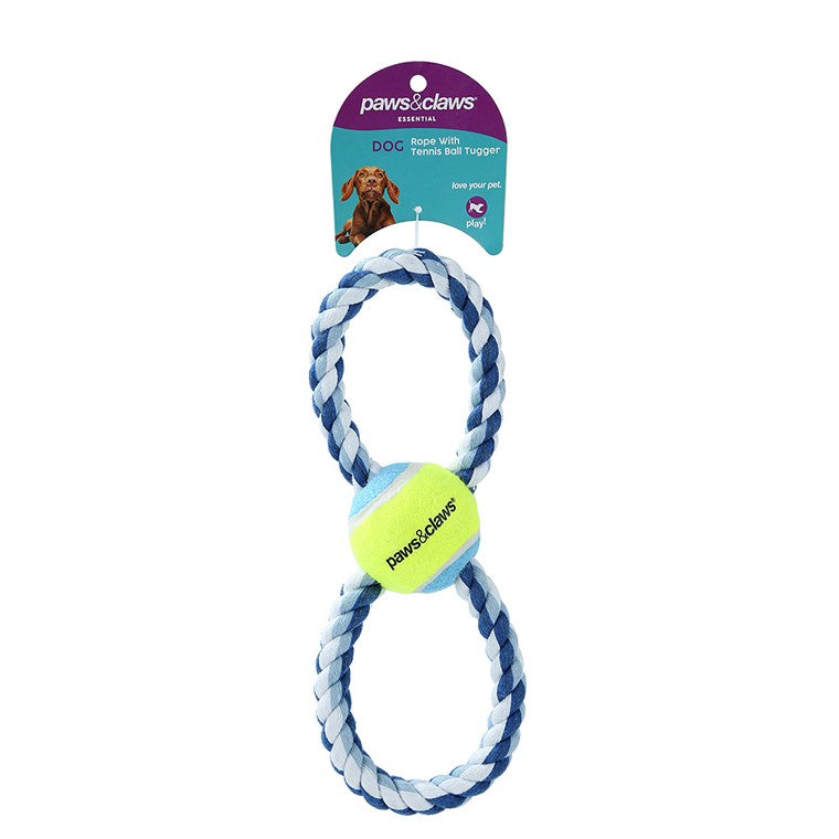 Rope w/ Tennis Ball Tugger, Asstd