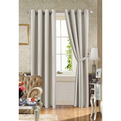 Metro Eyelet Woven Blockout Curtain, Asstd