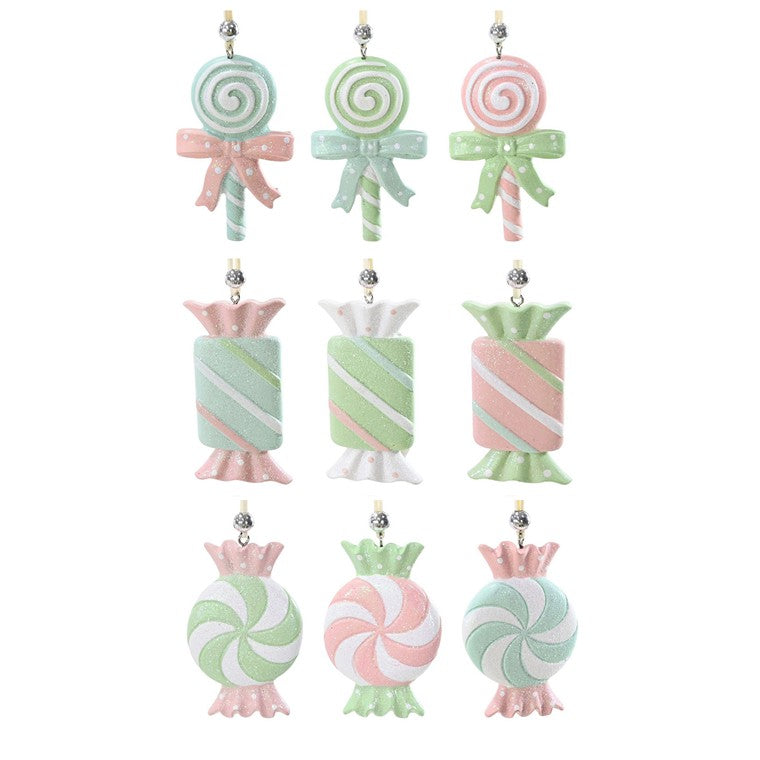 Pastel Hanging Candy Deco, 8cm, Asstd