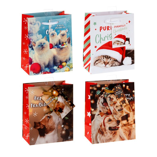 Pet Christmas Giftbag, Small, 4 Asstd