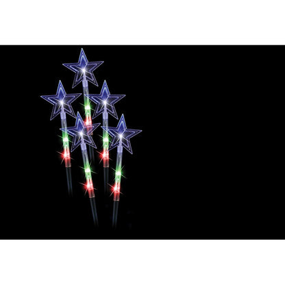 Xmas Solar Star Path Lights, 5pc