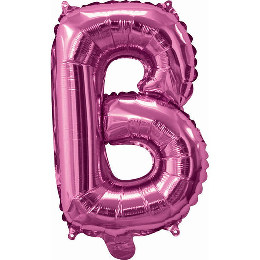 Pink Foil Balloon, 35cm, Letter B