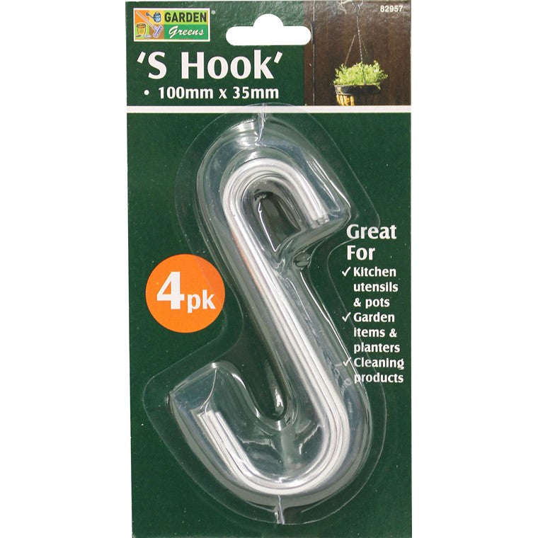 S Hook, 4pk