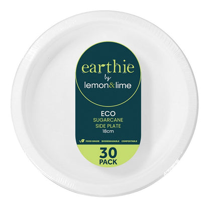 L&L Eco Side Plate, White, 18cm, 30pk