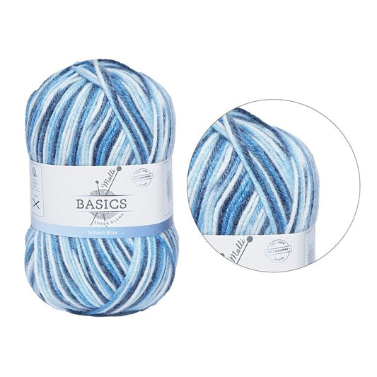 Acrylic Yarn, School Blue