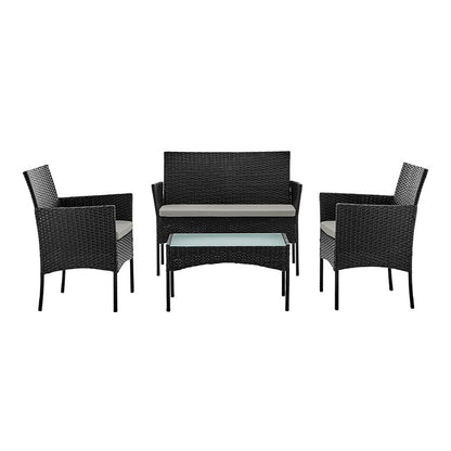 Rattan Sofa Set, 4pc